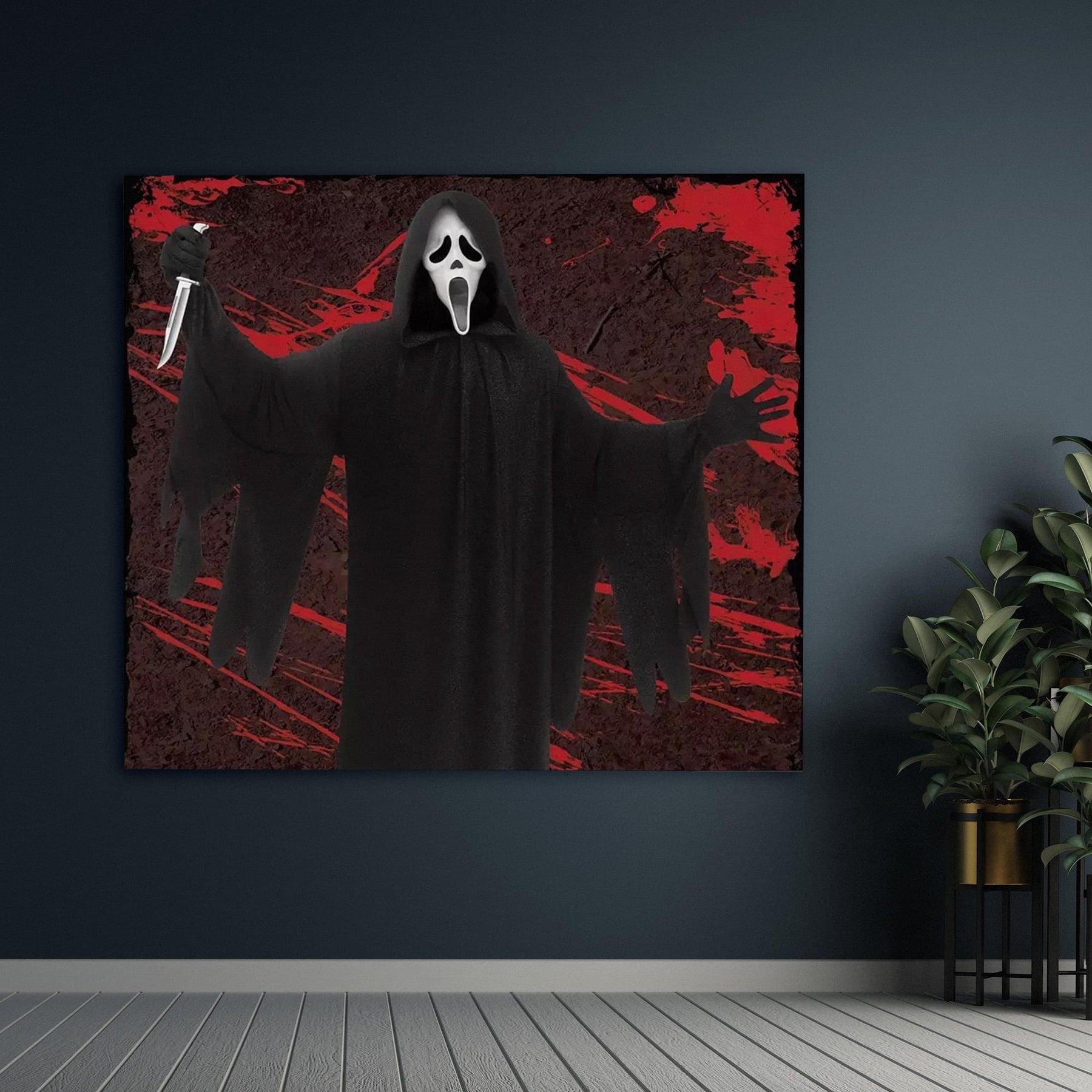 Ghost Face 5 Foot Backdrop Halloween Decor