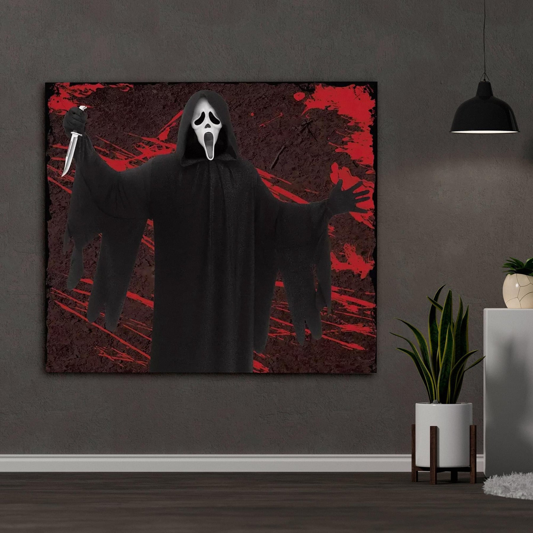 Ghost Face 5 Foot Backdrop Halloween Decor