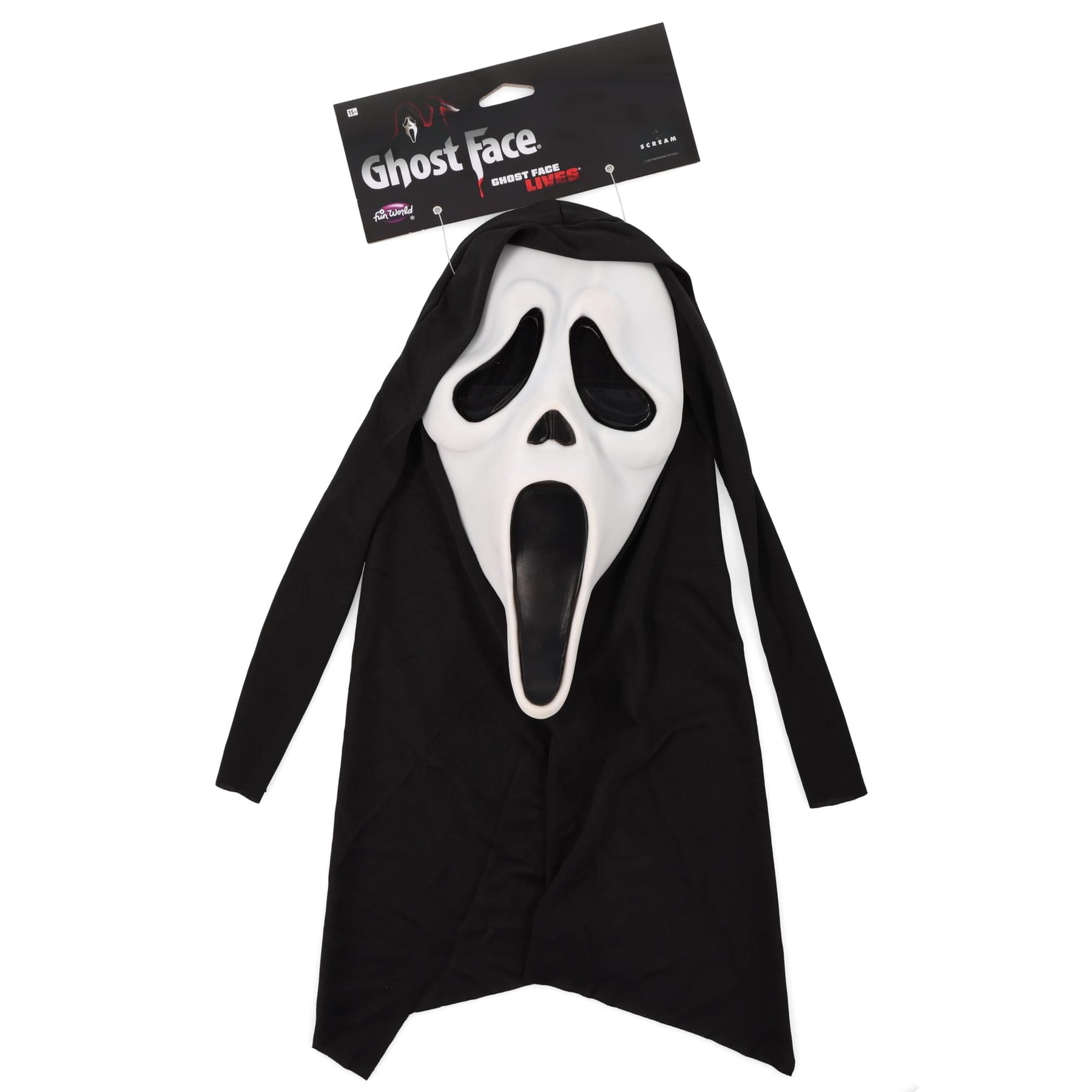 Ghost Face Adult Costume Mask w/ Shroud