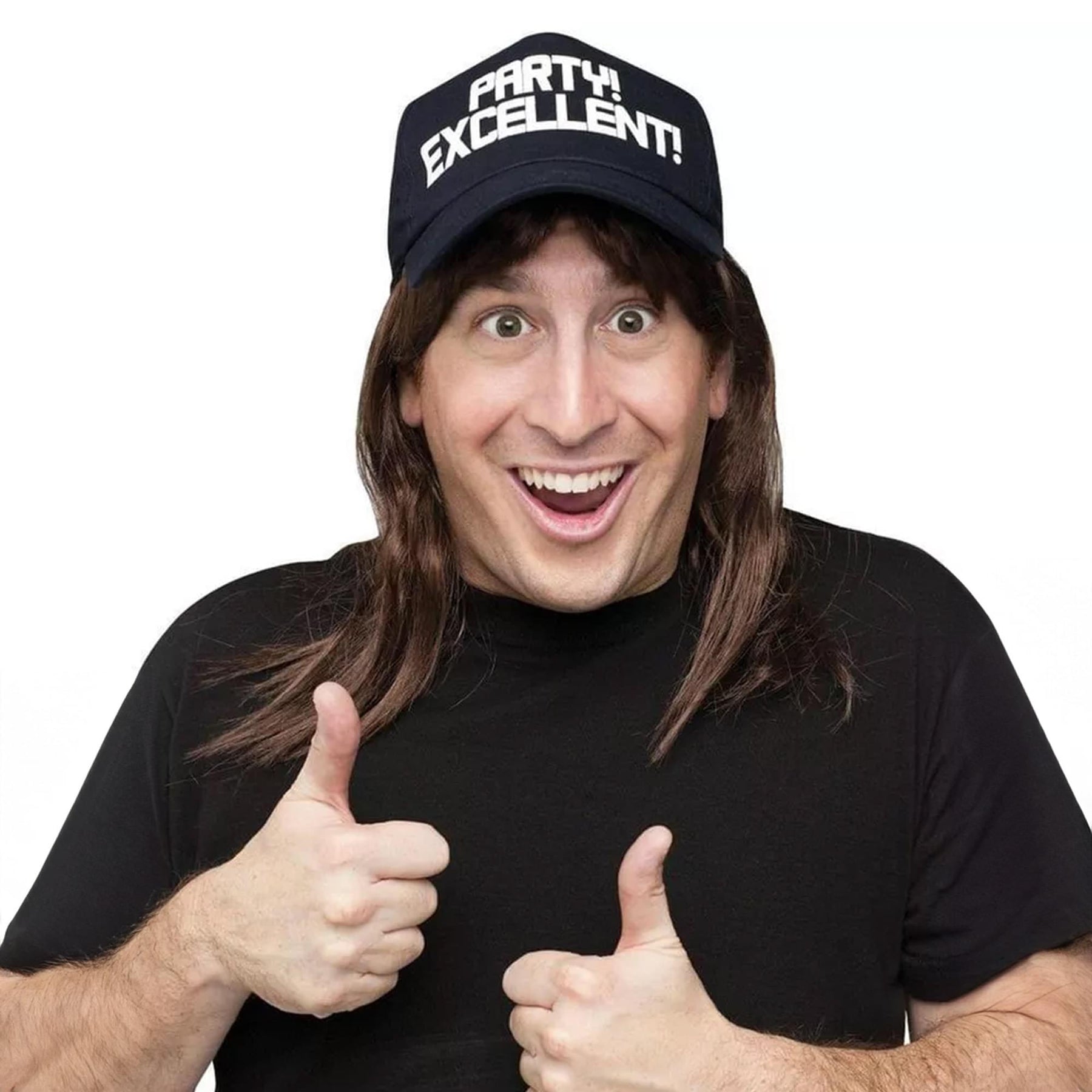 Saturday Night Live Waynes World Wayne Excellent! Costume Wig & Hat