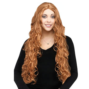 30" Curly Auburn Costume Wig