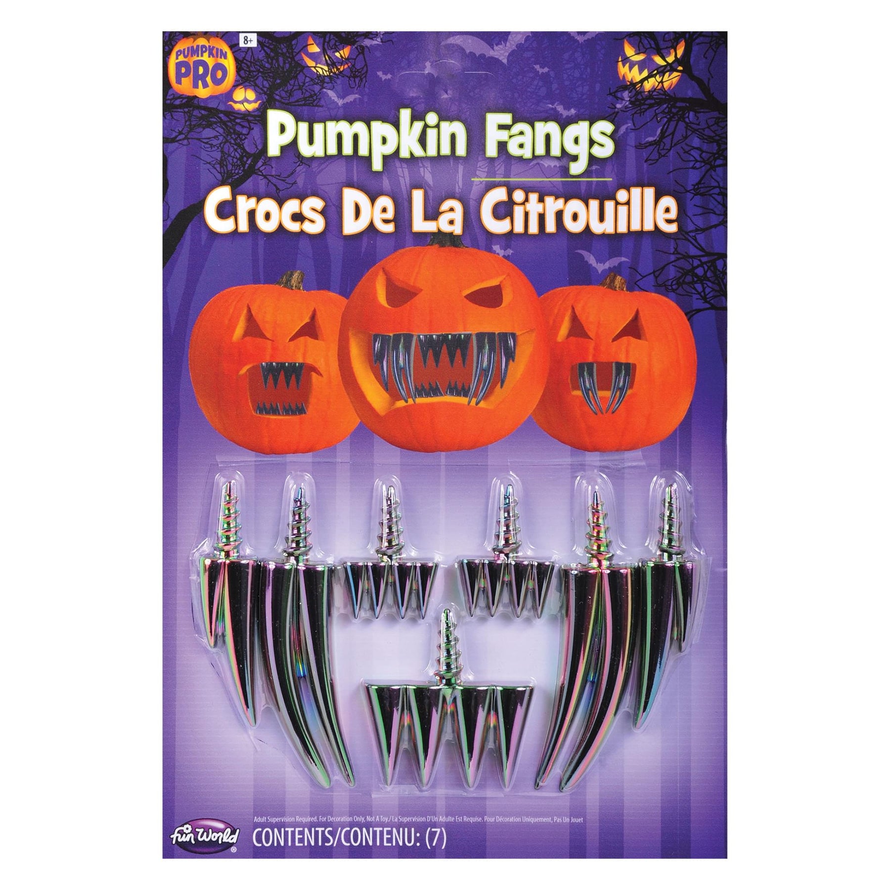 Oil Slick Pumpkin Decorating Teeth | Fangs