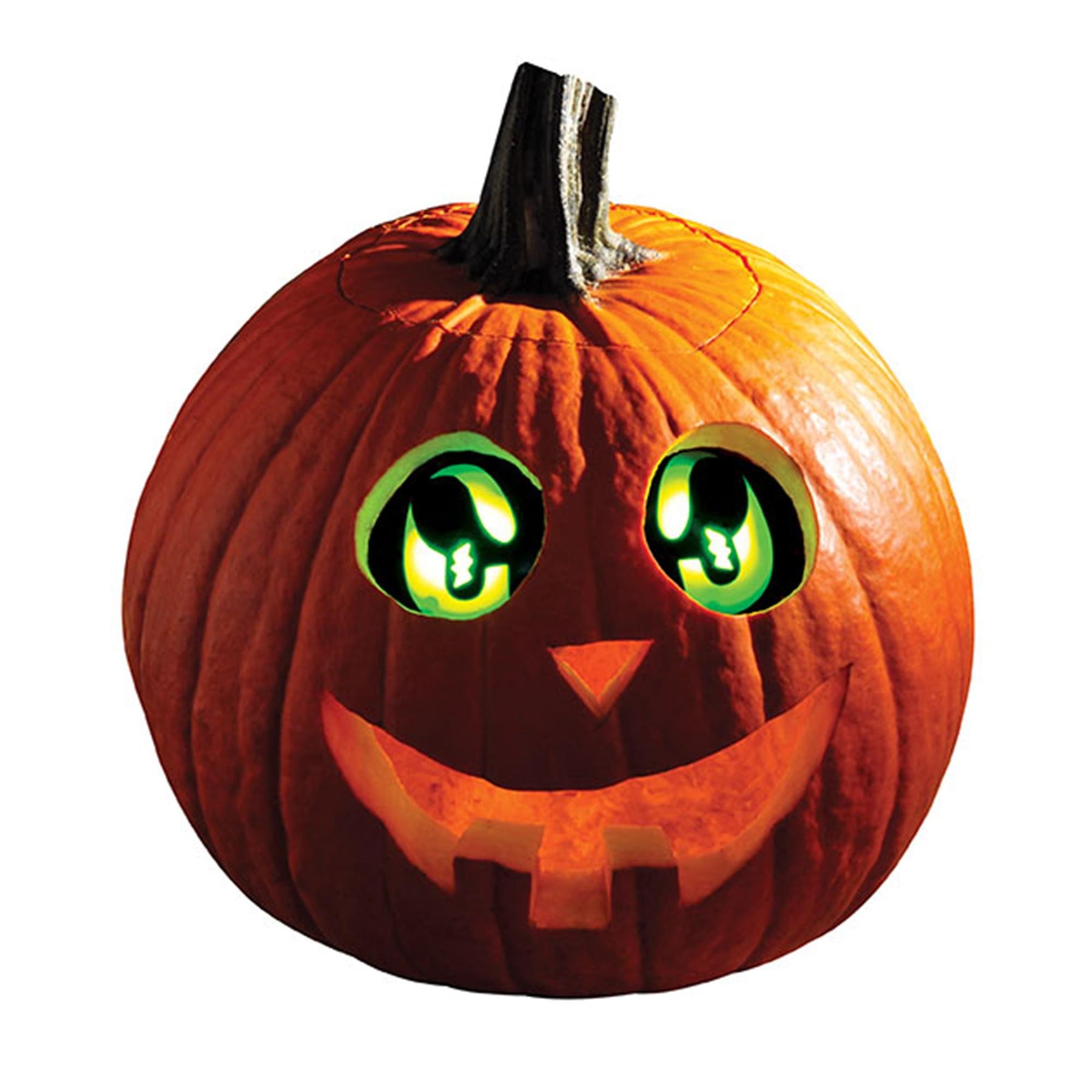 Eerie Light-Up Pumpkin Eyes Halloween Decoration | Green