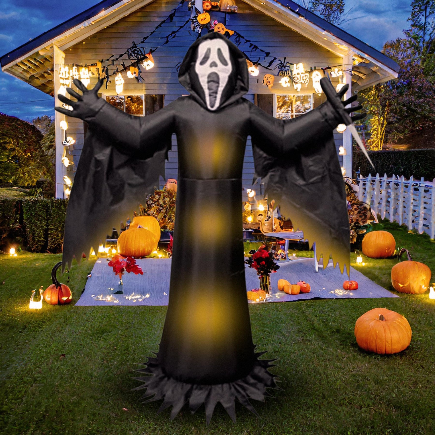 Scream Ghost Face 12' Inflatable Yard Decoration