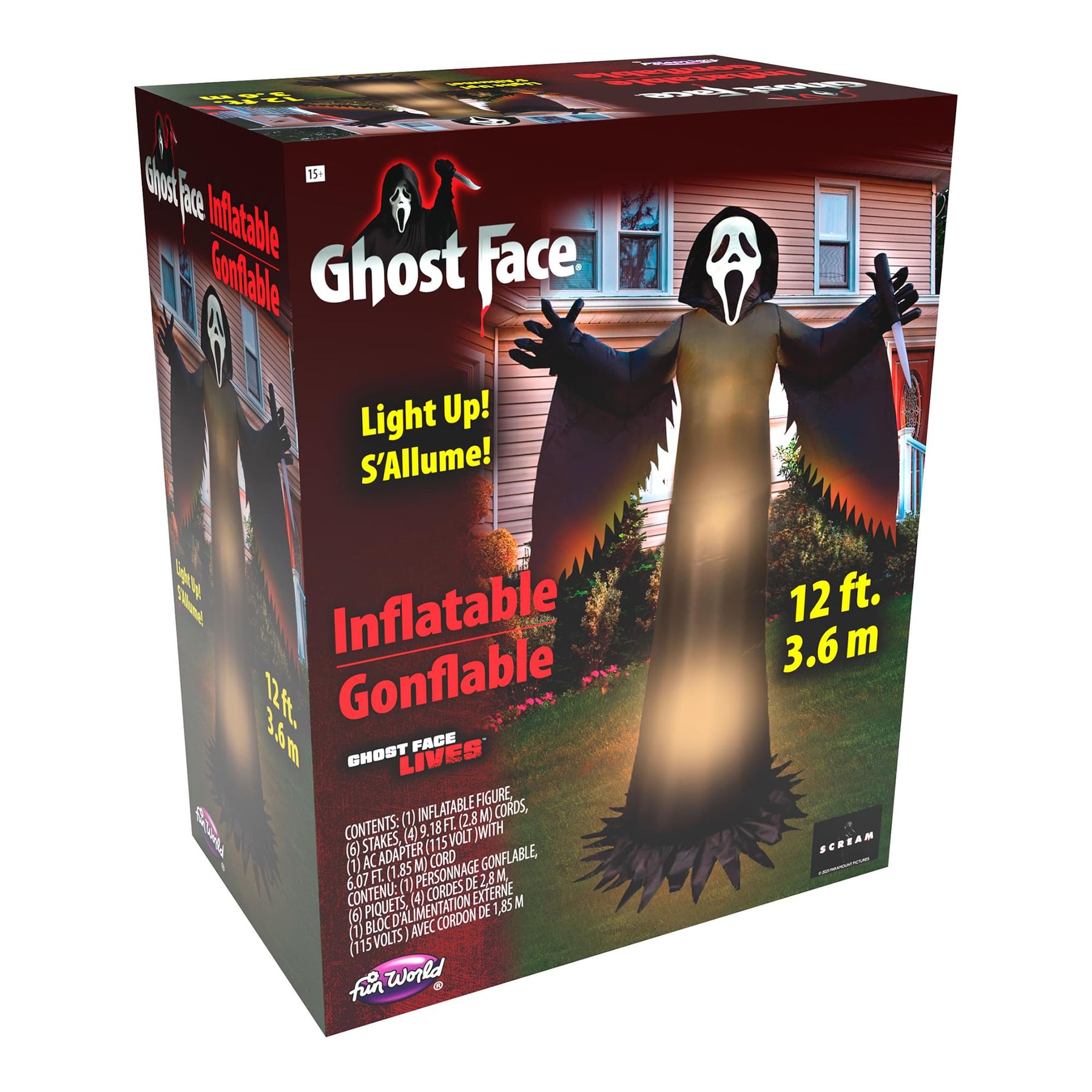 Scream Ghost Face 12' Inflatable Yard Decoration