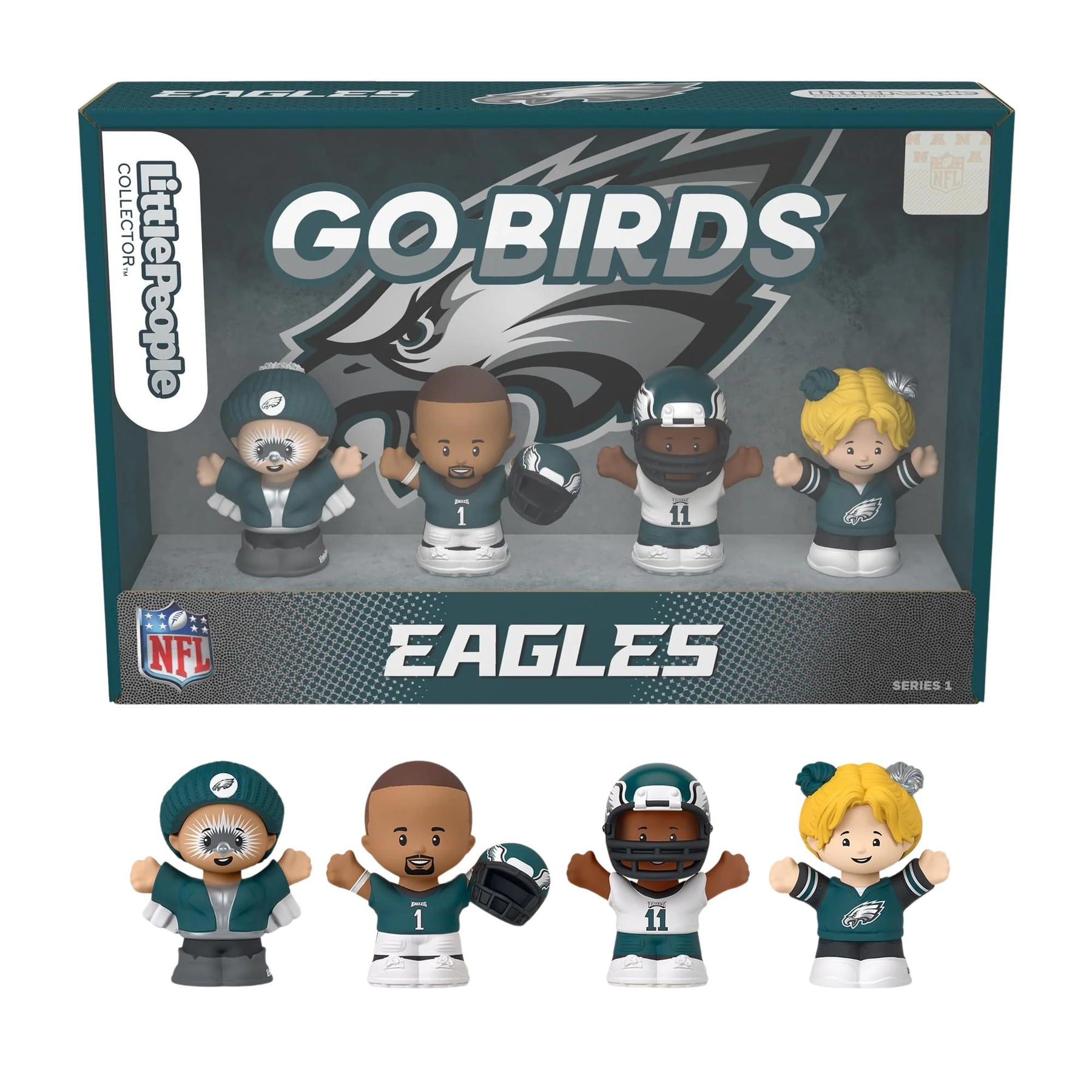 Philadelphia Eagles 4-Piece NFL Little People Collector Set