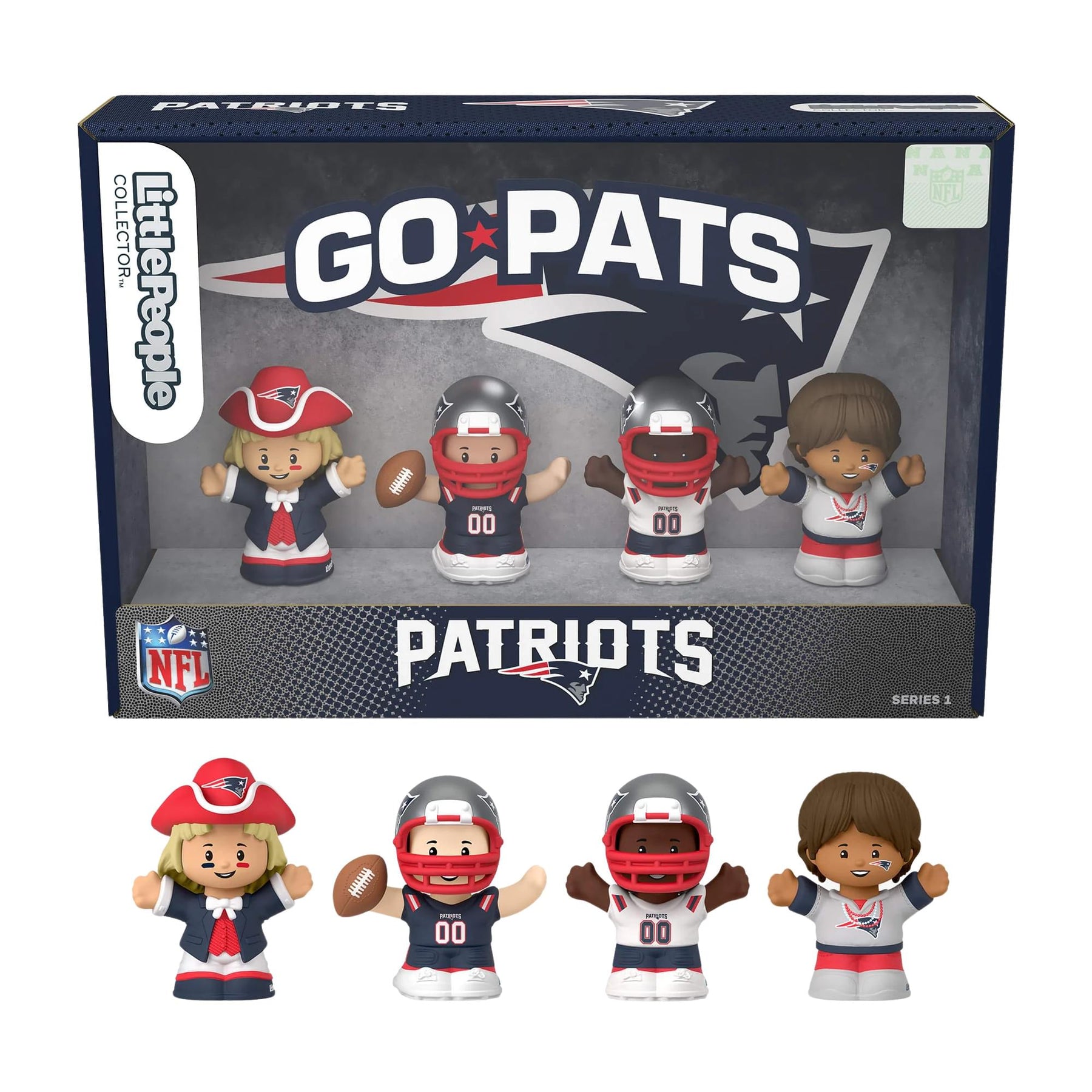 New England Patriots 4-Piece NFL Little People Collector Set