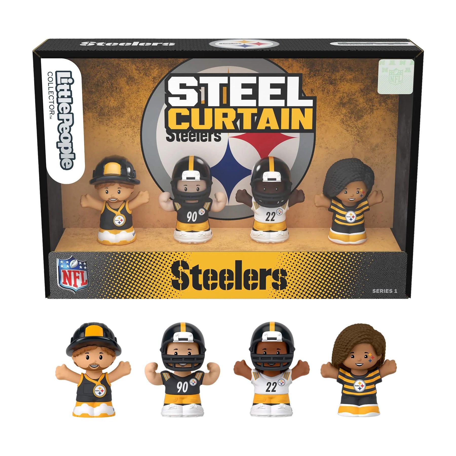 Pittsburg Steelers 4-Piece NFL Little People Collector Set