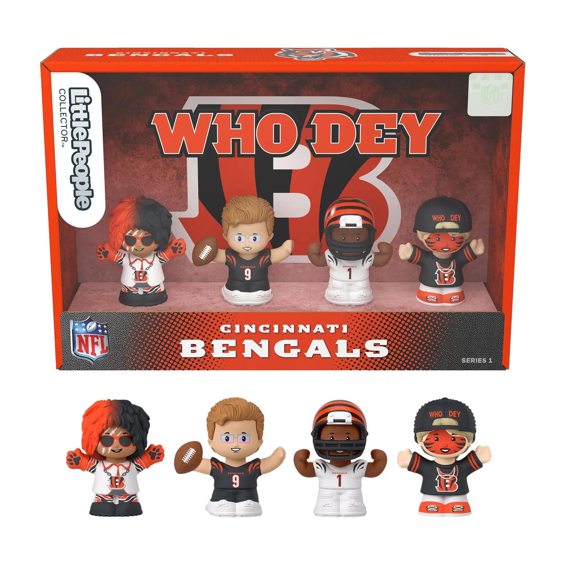 Cincinnati Bengals 4-Piece NFL Little People Collector Set