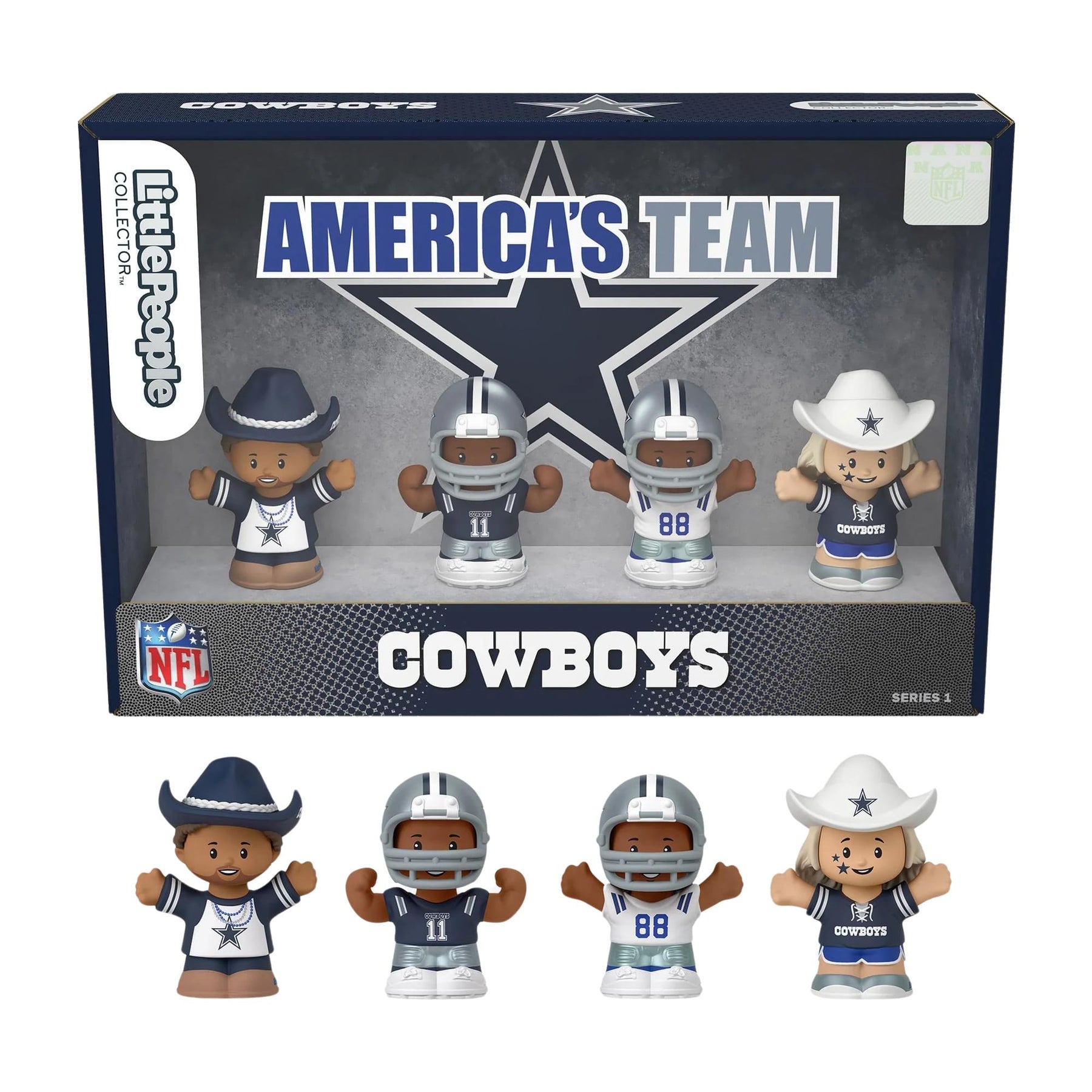 Dallas Cowboys 4-Piece NFL Little People Collector Set