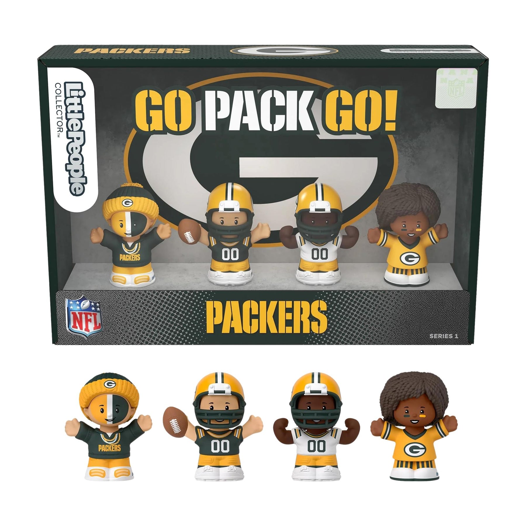 Green Bay Packers 4-Piece NFL Little People Collector Set