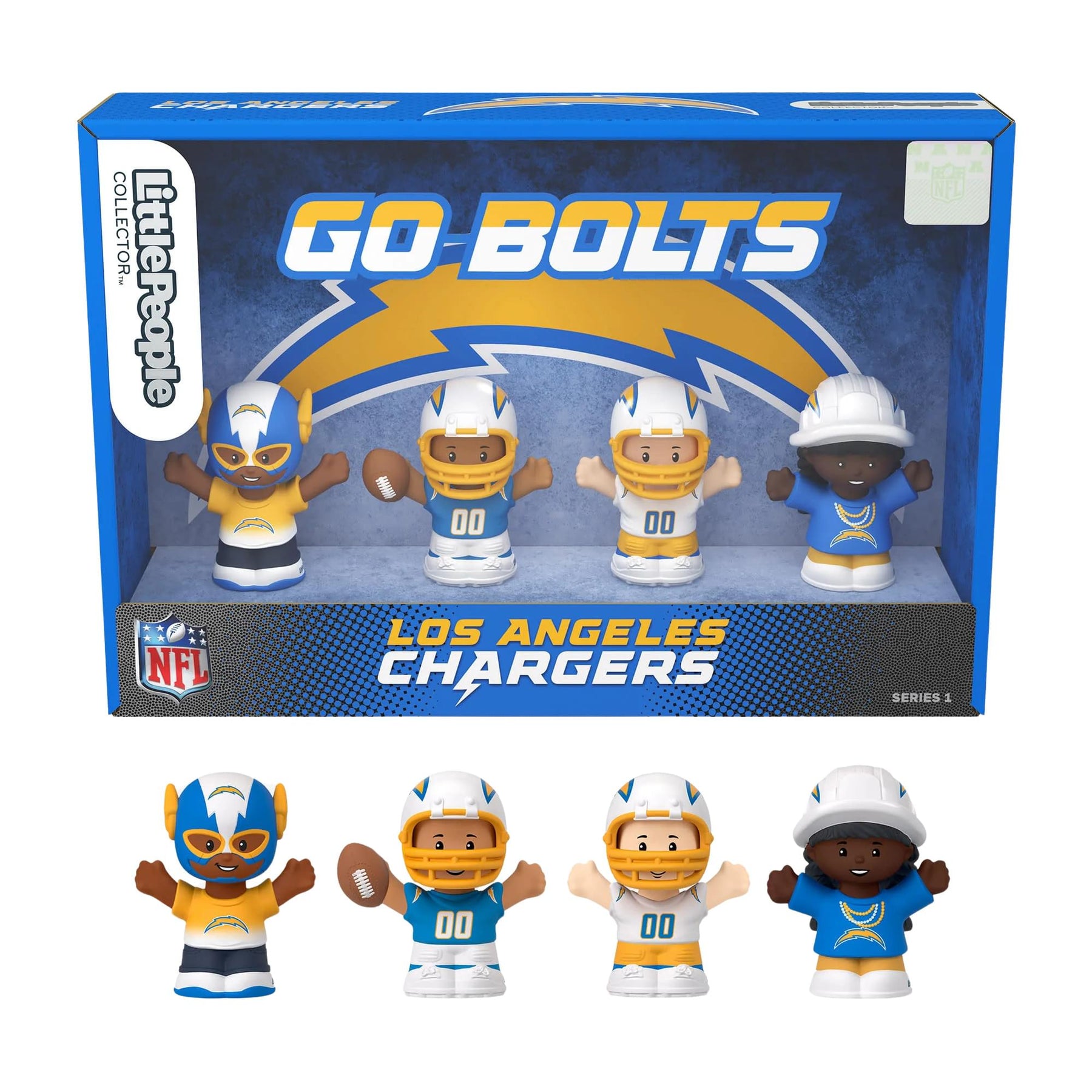 Los Angeles Chargers 4-Piece NFL Little People Collector Set