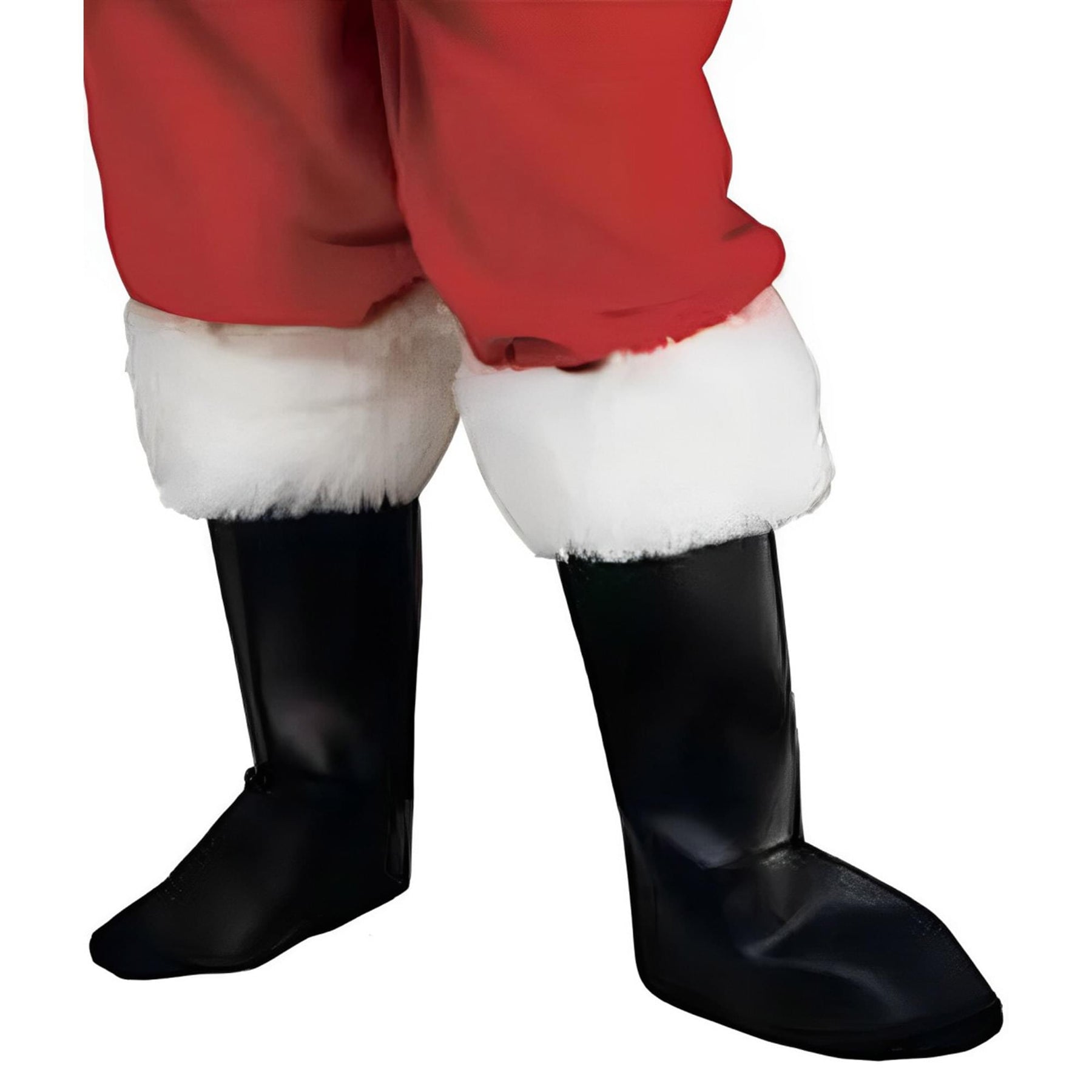 Santa Costume Boot Tops With Faux Fur Trim Adult