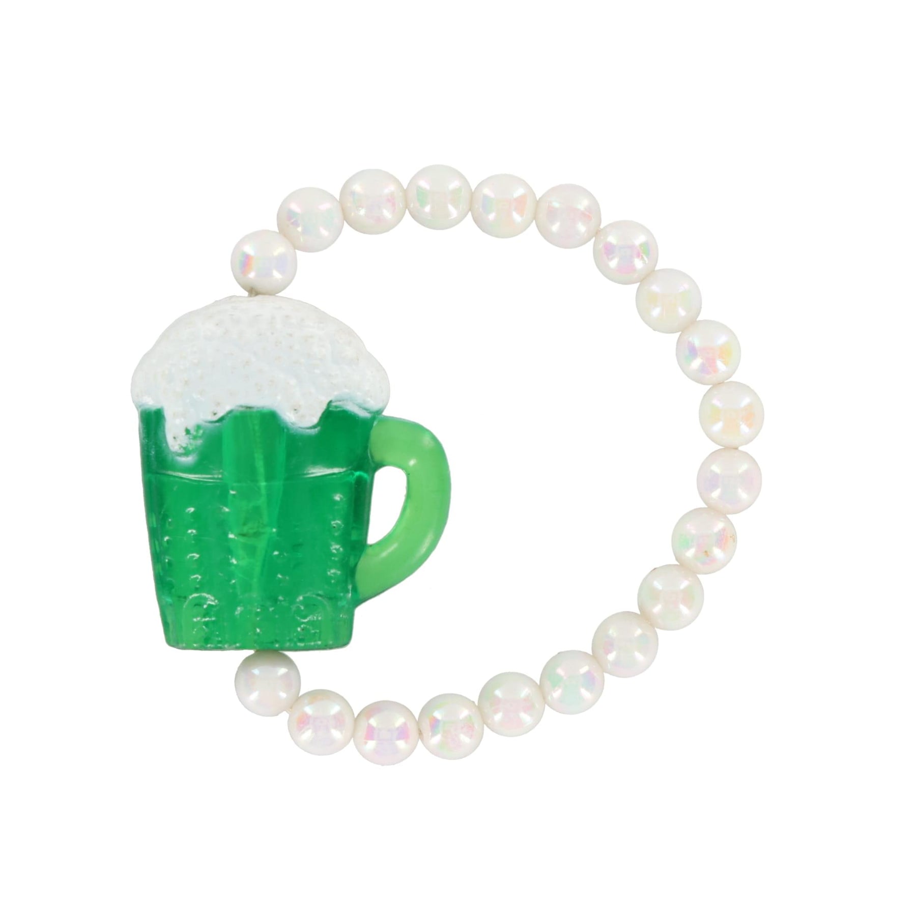 Luck 'O The Irish Green Beer Bead Bracelet