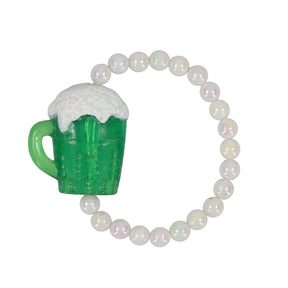 Luck 'O The Irish Green Beer Bead Bracelet