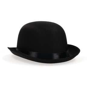 Black Satin Derby Adult Costume Hat