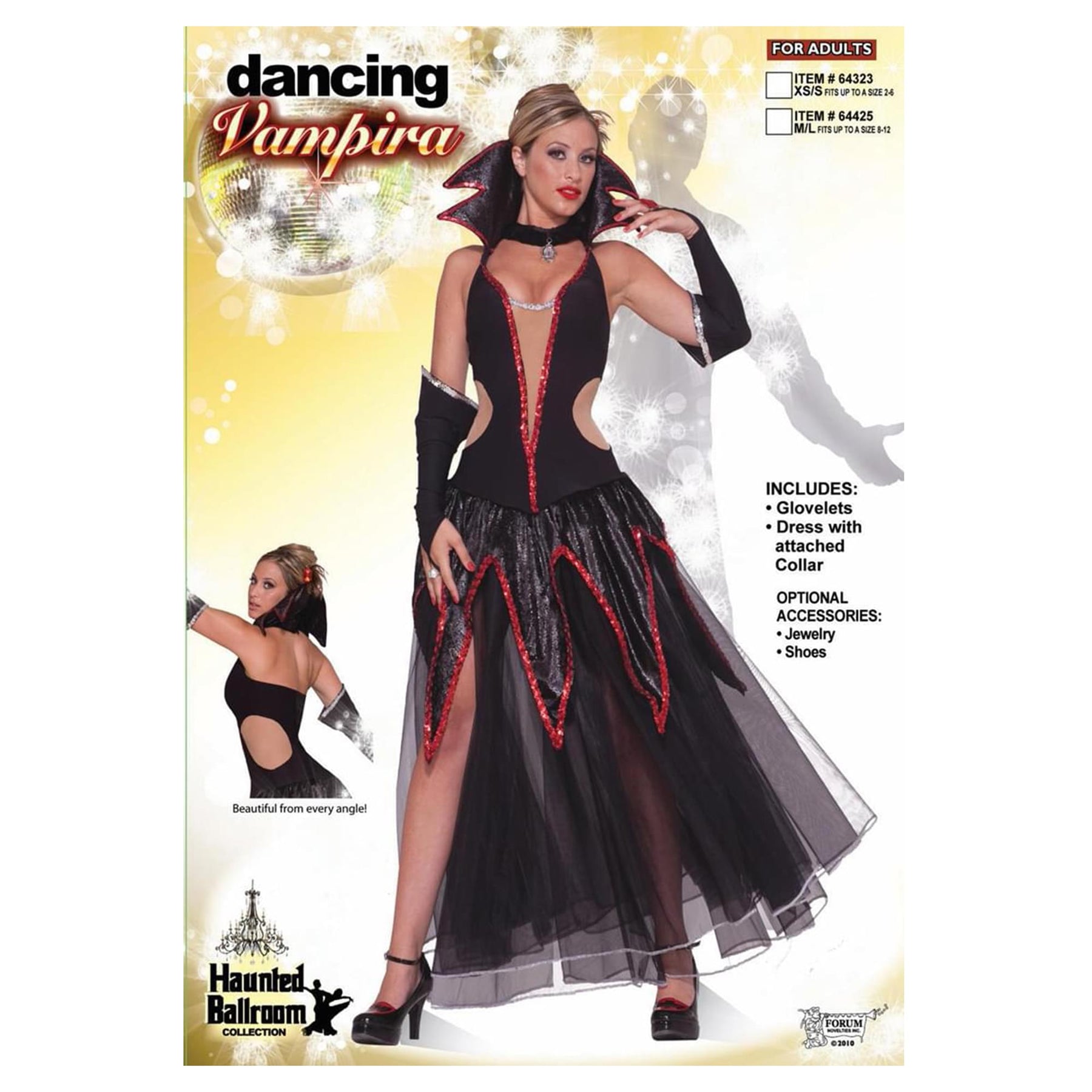 Haunted Ballroom Sexy Vampira Costume Adult