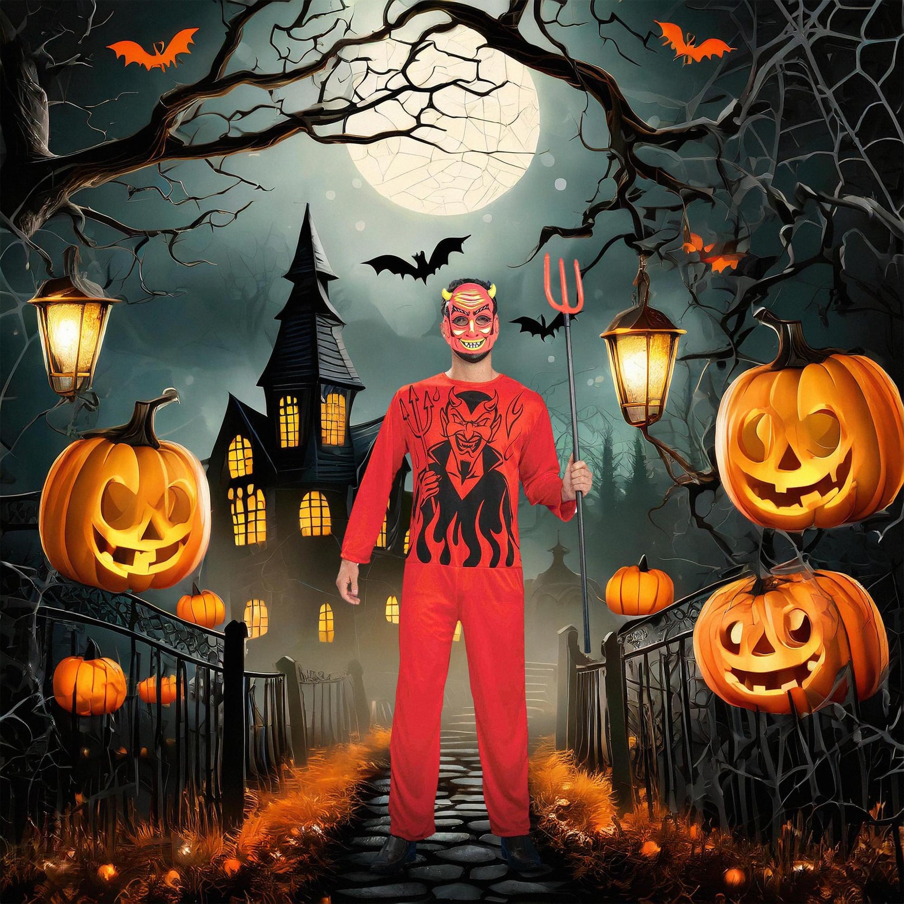 Retro Classic Red Devil Costume Adult