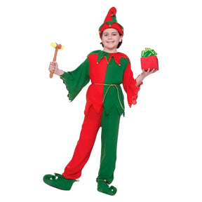 Santa's Elf Costume With Jingle Bells Child