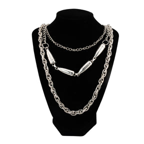 80's Punk Rock Gothic Bullet Chain Costume Jewelry Necklace