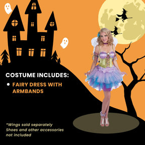 Spring Daydream Fairy Dress Costume w/Armbands Adult