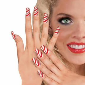 Candy Cane Fingernails Costume Accessory