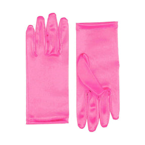 Short Pink Adult Female Costume Dress Gloves