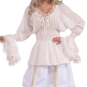 Medieval Lady White Adult Costume Blouse