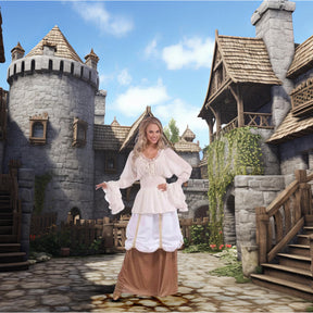 Medieval Lady White Adult Costume Blouse