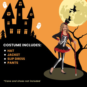 Miss Bone Jangles Skeleton Tutu Costume Child