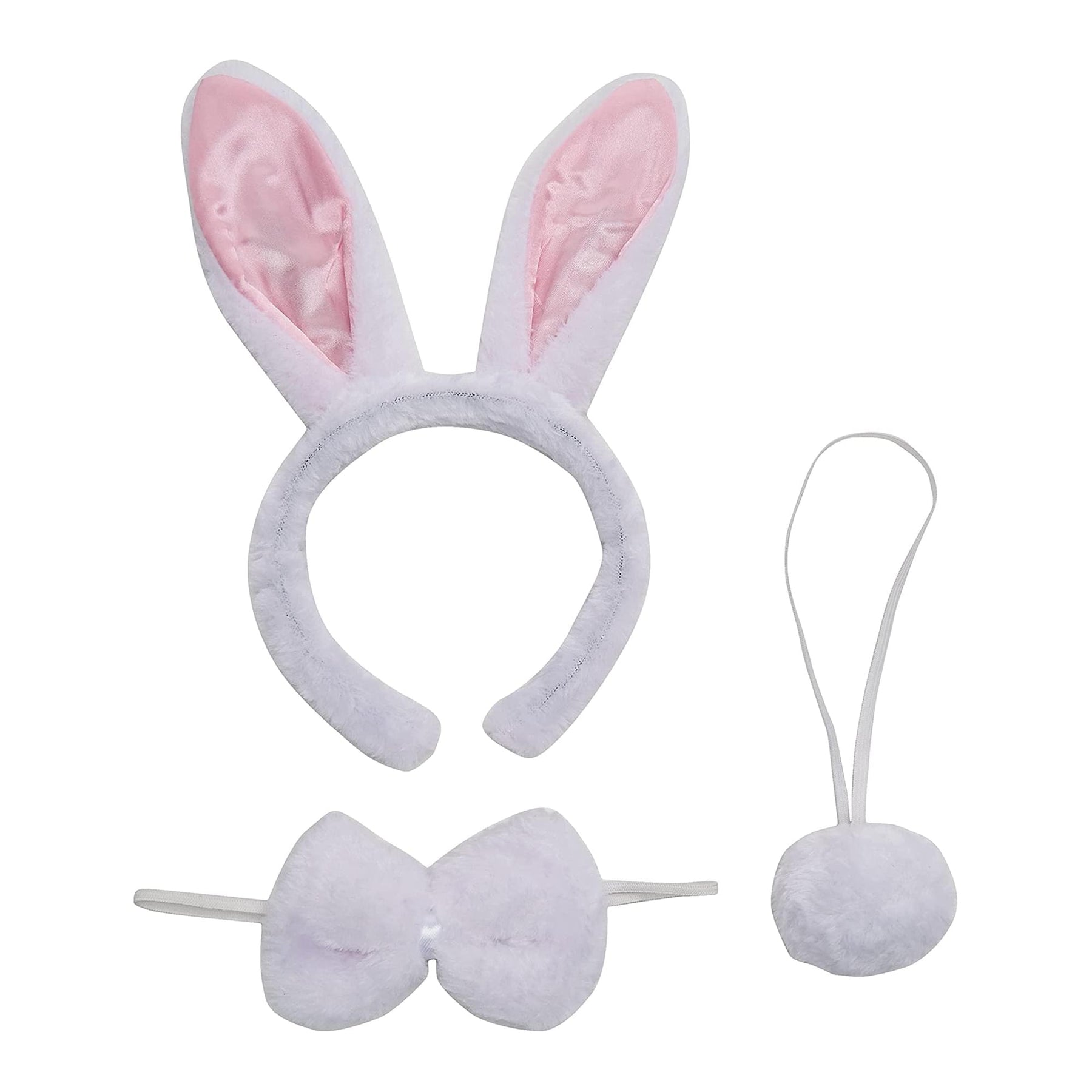 Animal Costume Accessory Kit Adult: White Bunny