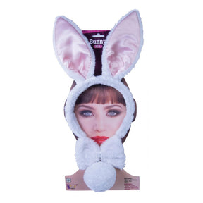 Animal Costume Accessory Kit Adult: White Bunny