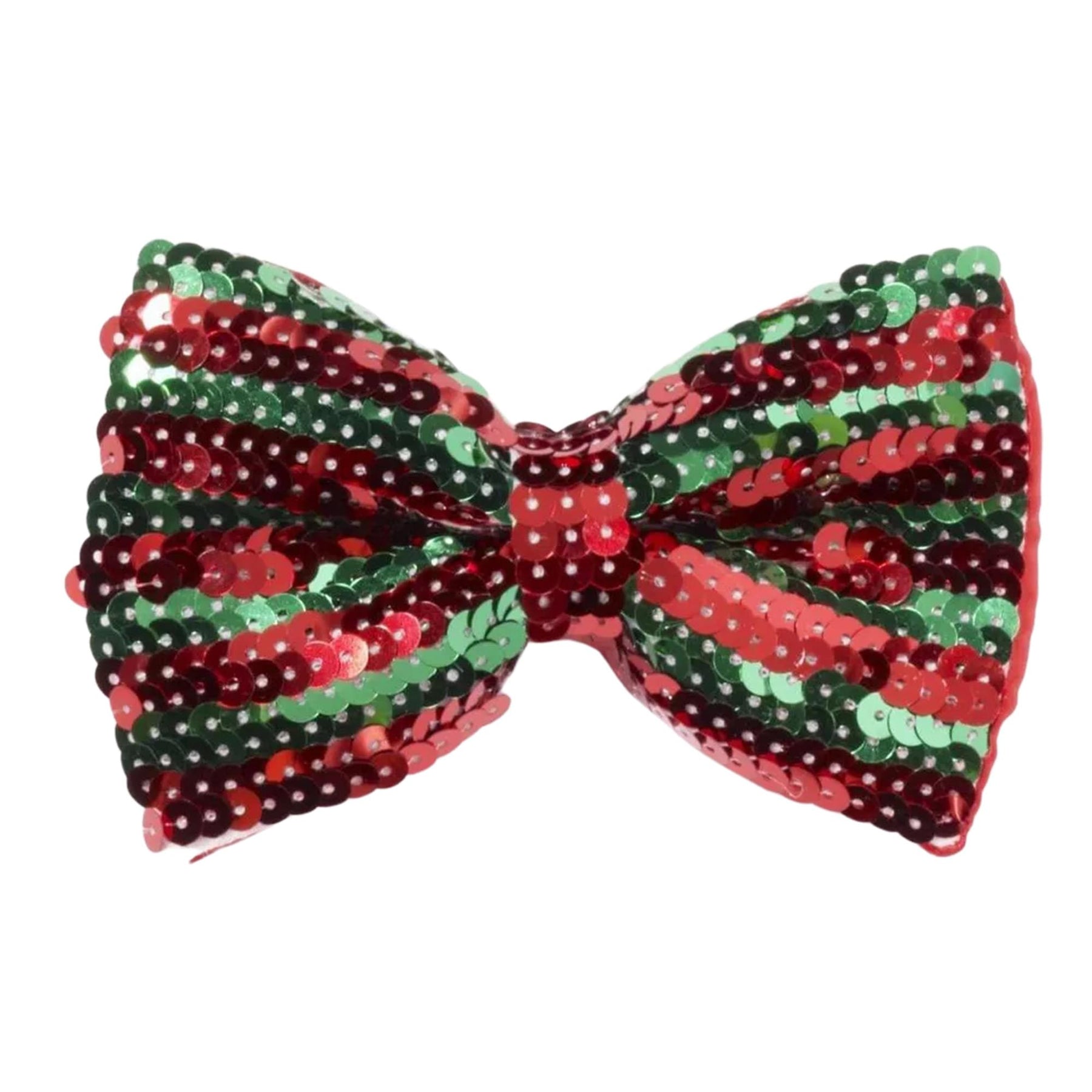 Christmas Sequin Costume Bow Tie: Red & Green