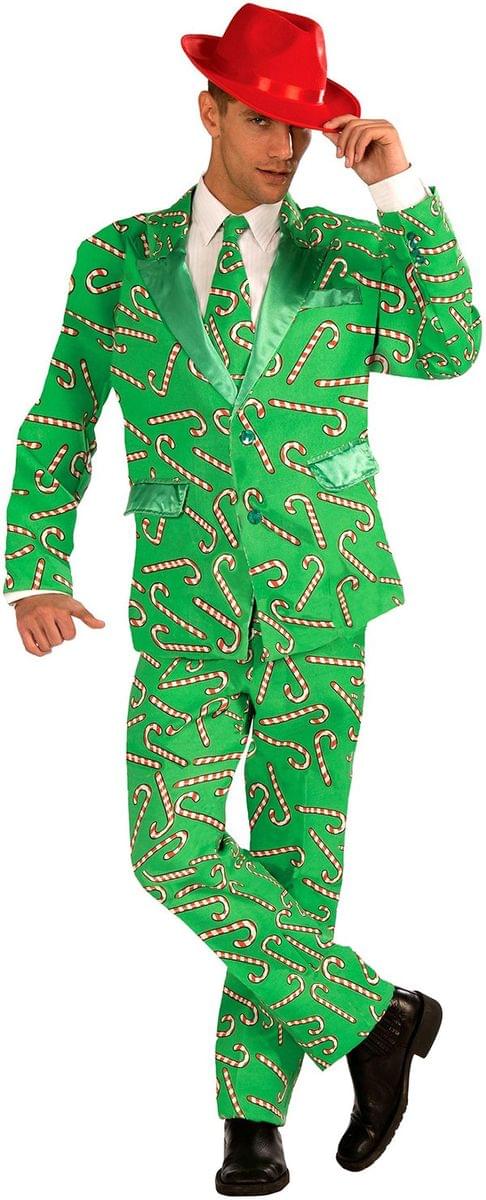 Candy Cane Adult Costume Business Suit