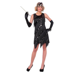 Midnight Dazzle 20's Flapper Gangster Gal Adult Costume