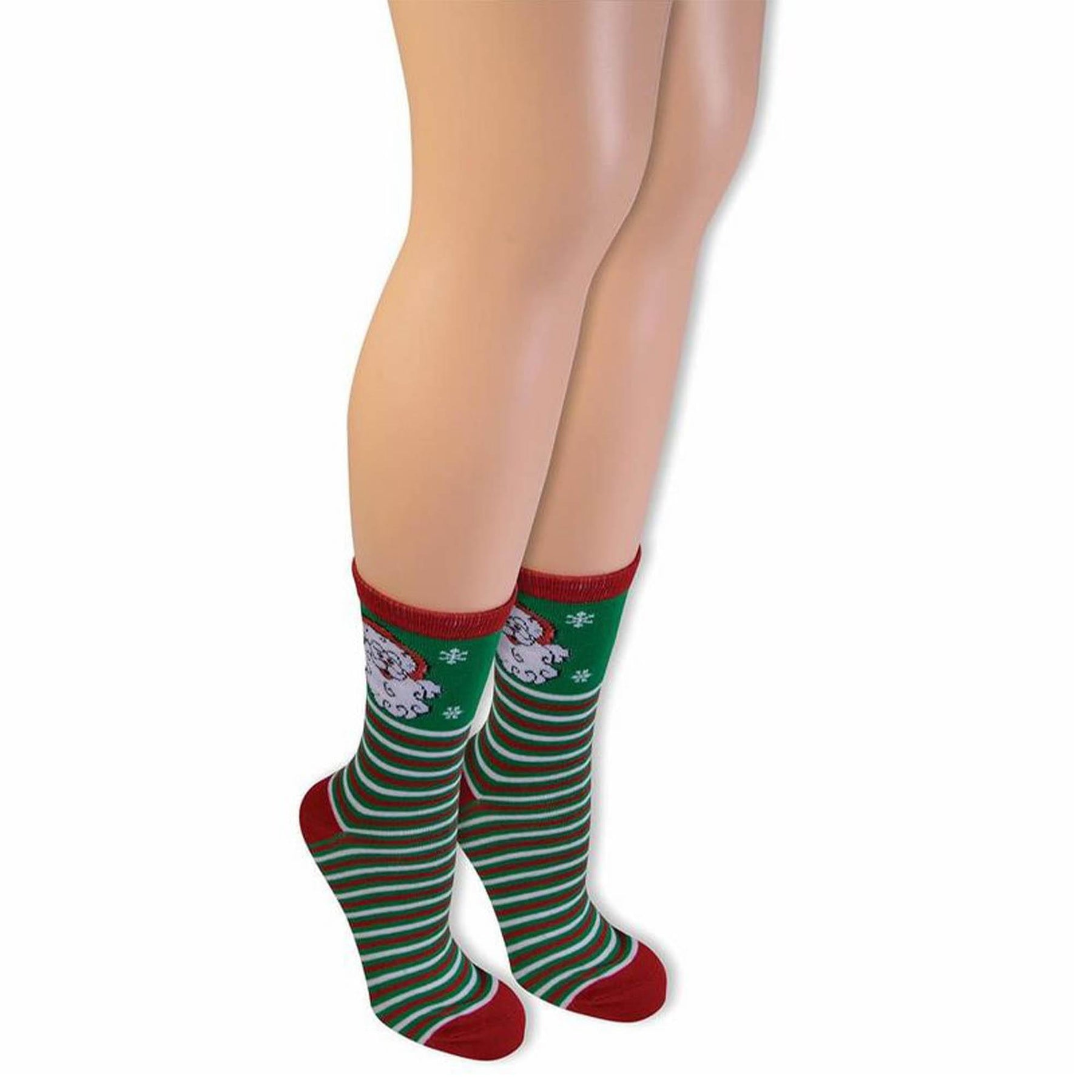 Ugly Christmas Santa Ankle Socks Adult