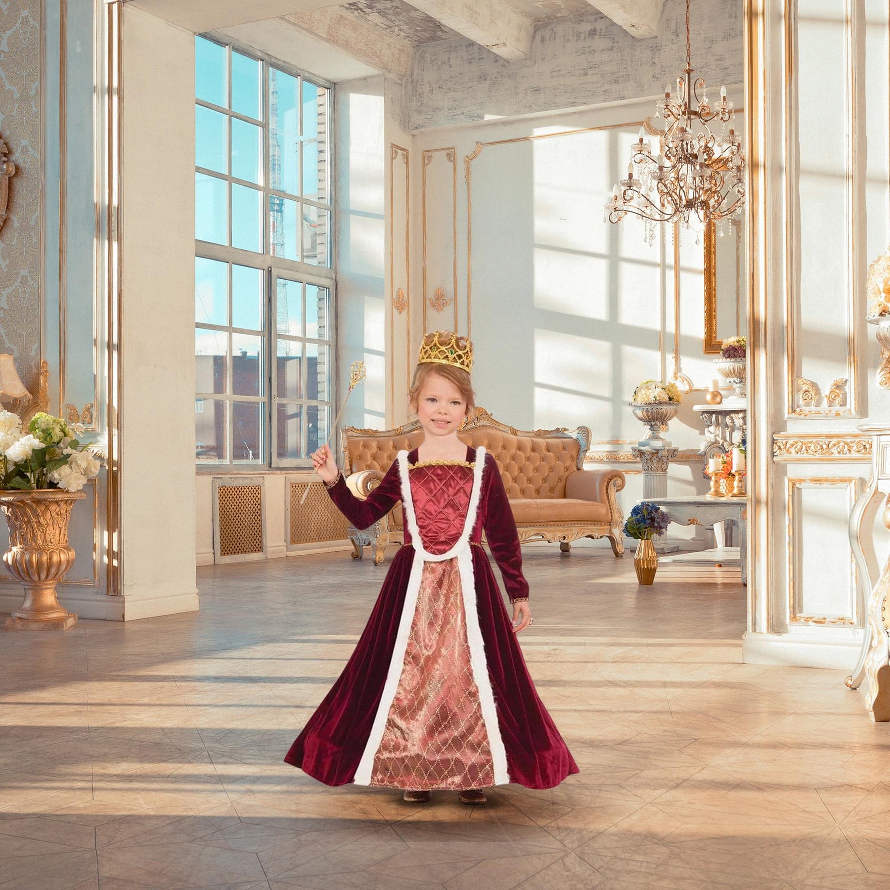 Royal Medieval Queen Costume Child