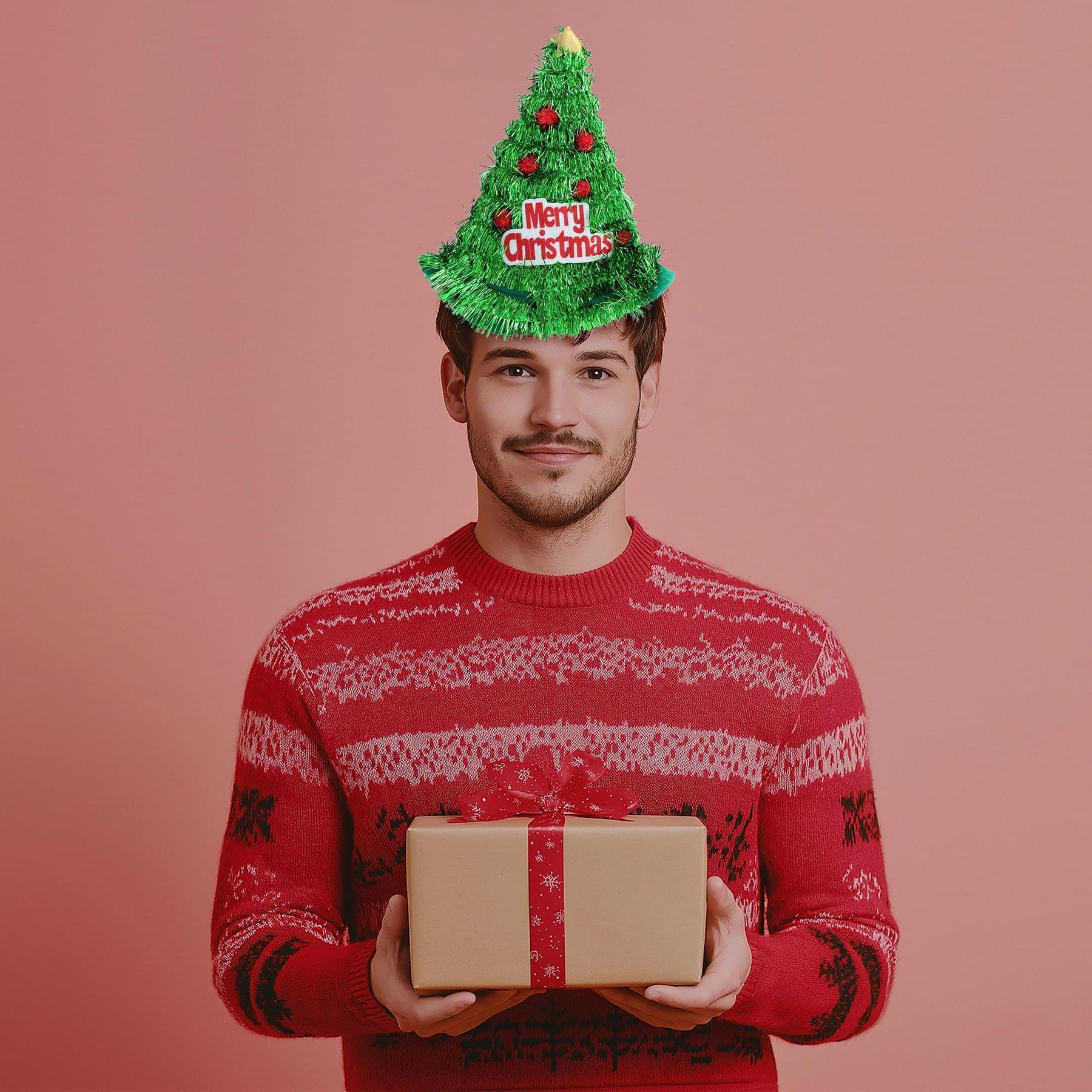 Christmas Tree Tinsel Hat