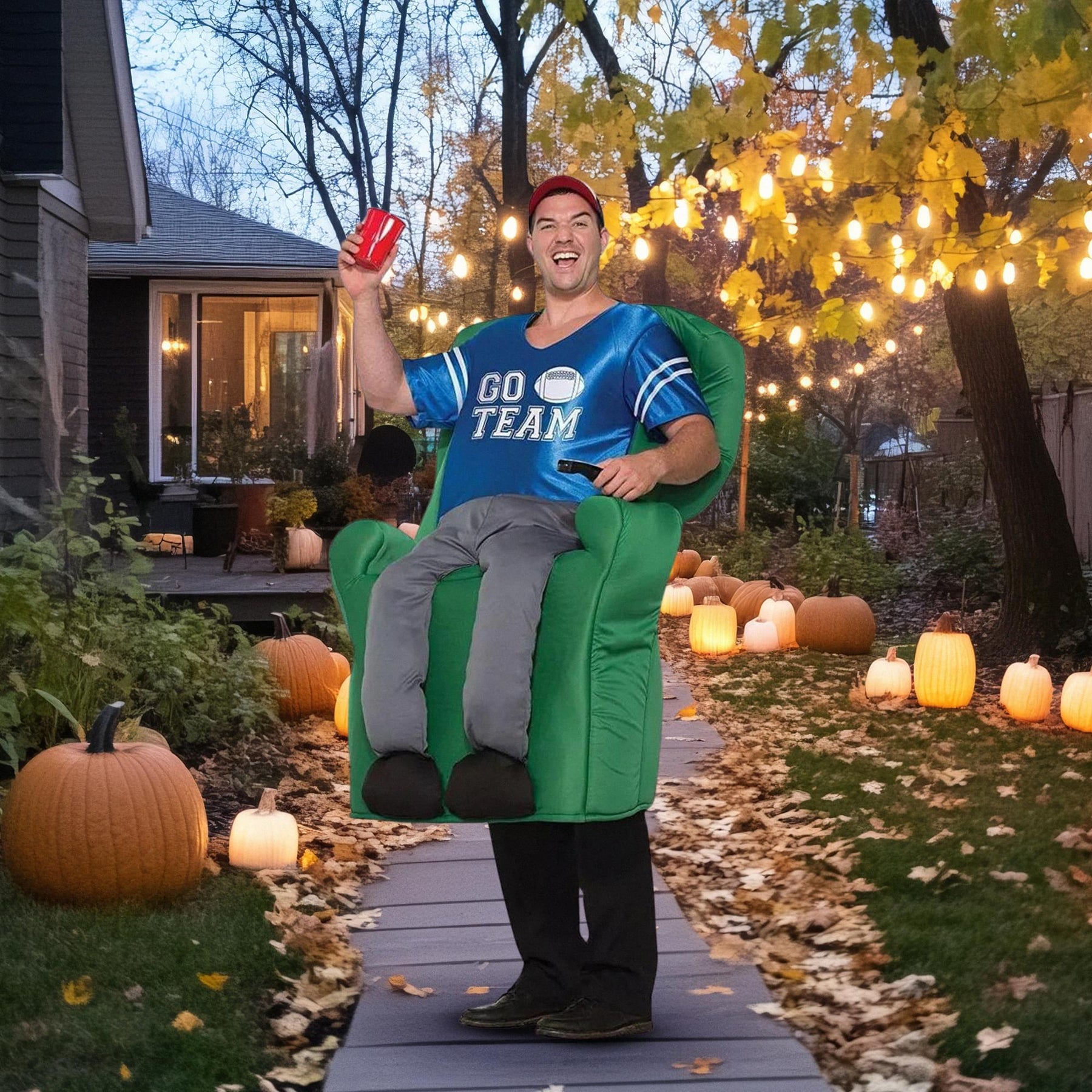 Armchair Quarterback Deluxe Adult Ride-on Costume