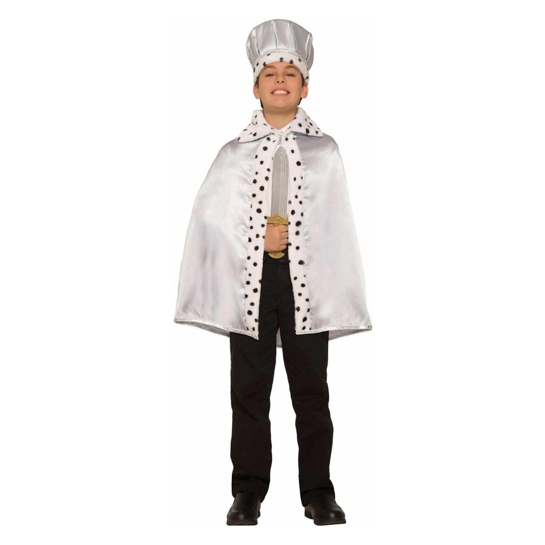 King Crown Child Costume Hat, Silver