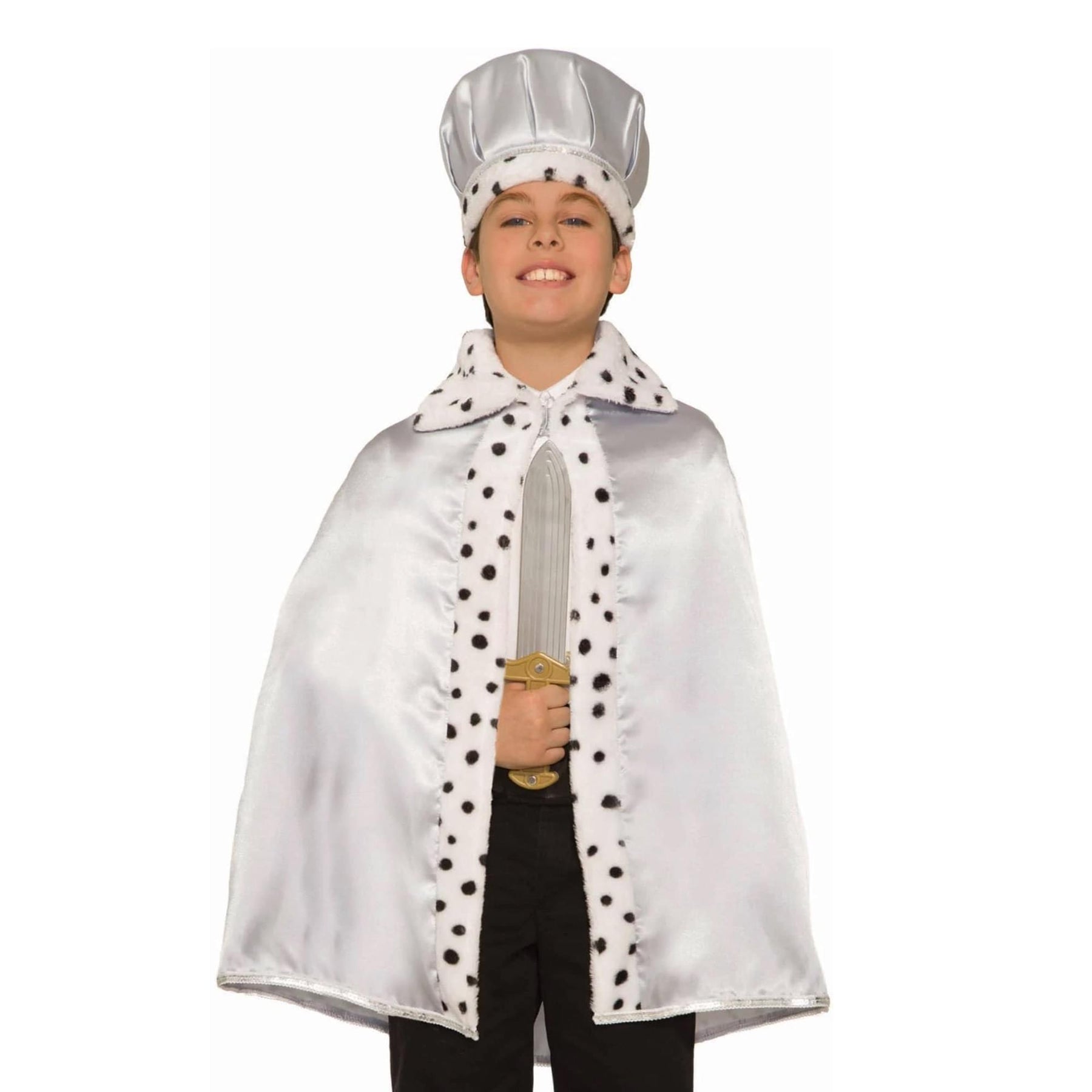 King Crown Child Costume Hat, Silver