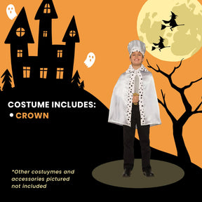 King Crown Child Costume Hat, Silver