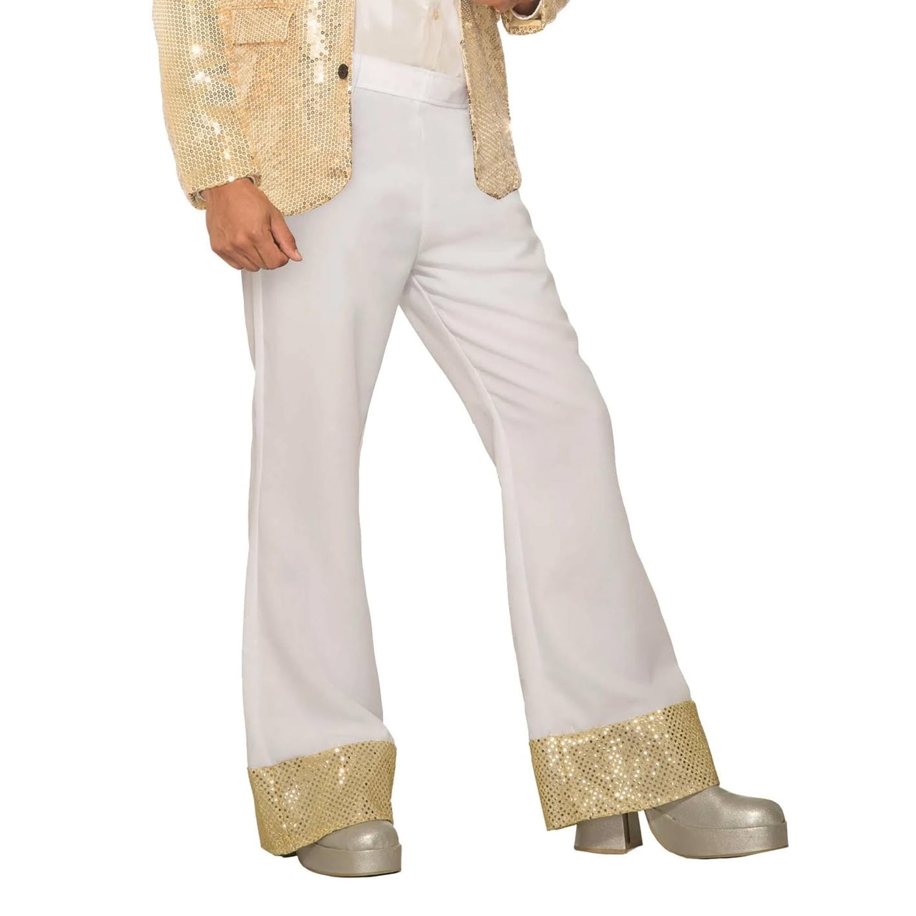 Men's Costume Disco Pants, White