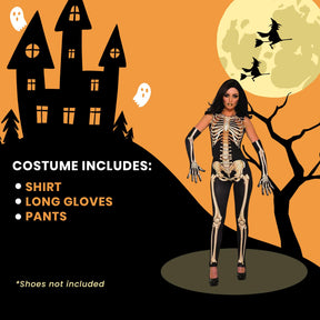 Lady Bones Women's Costume, One Size