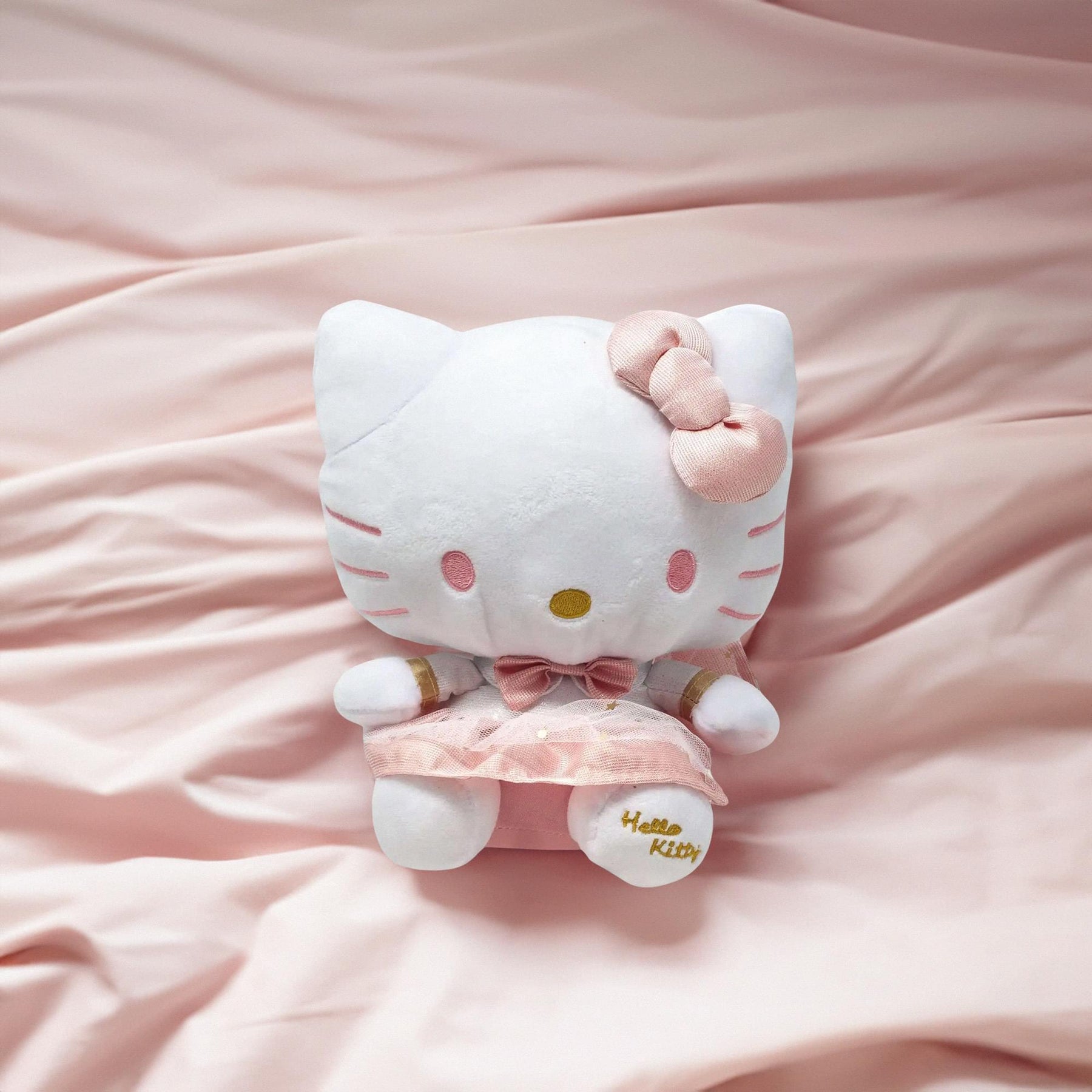 Sanrio Hello Kitty White & Pink Dress 9.5 Inch Plush