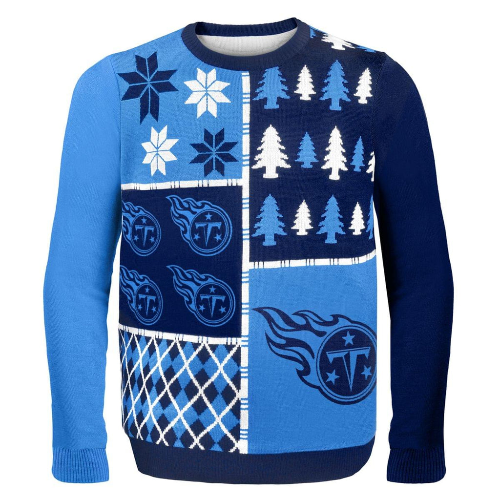 Tennessee Titans Christmas Snow Heart Pattern Ugly Christmas