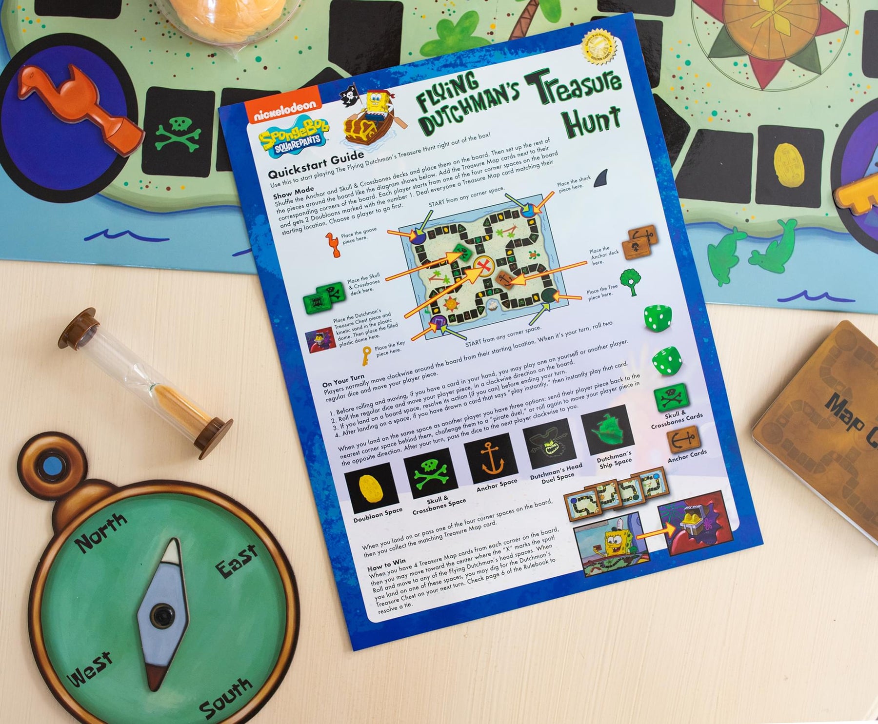 Nickelodeon SpongeBob SquarePants Flying Dutchman's Treasure Hunt Board Game