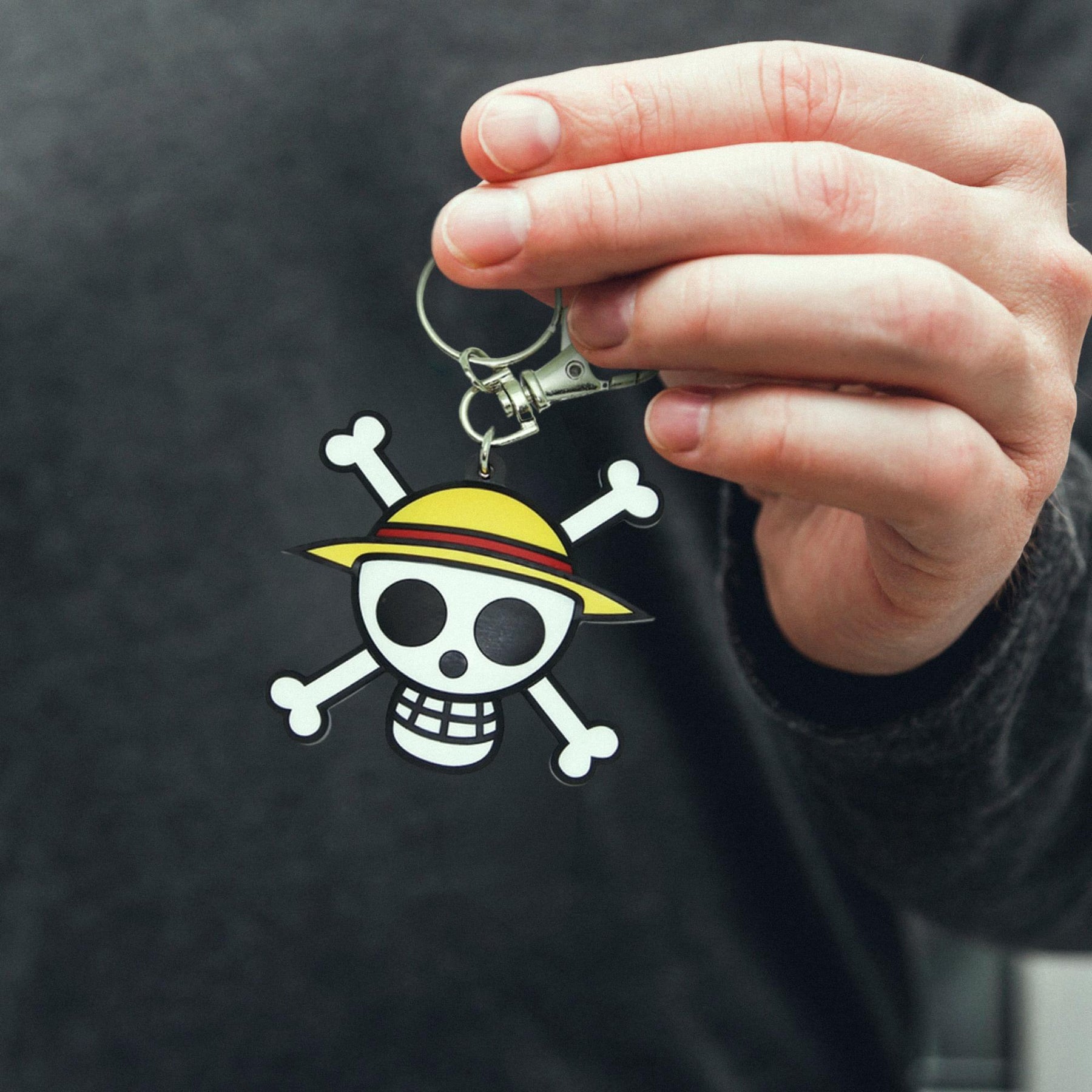 One Piece Straw Hat Pirates Skull PVC Keychain