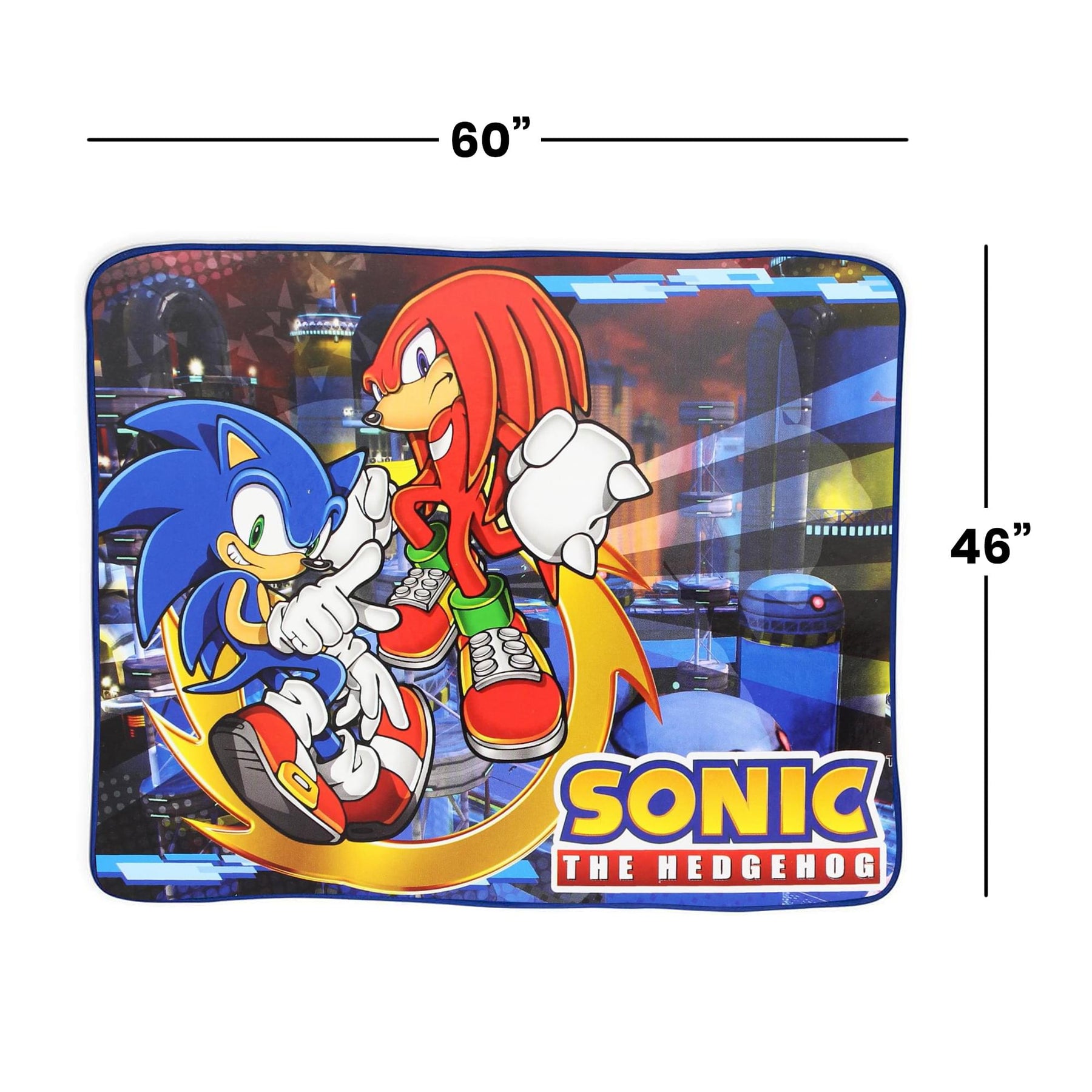 Sonic the Hedgehog Sonic & Knuckles 46x60 Inch Fleece Throw Blanket