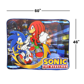 Sonic the Hedgehog Sonic & Knuckles 46x60 Inch Fleece Throw Blanket